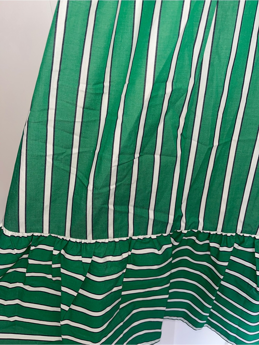STAUD Green and White Striped Mini Dress - Picture 5 of 7